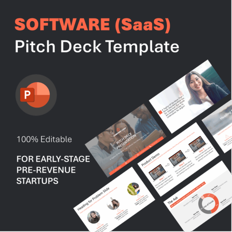 downloadable SaaS PowerPoint Pitch Deck Template
