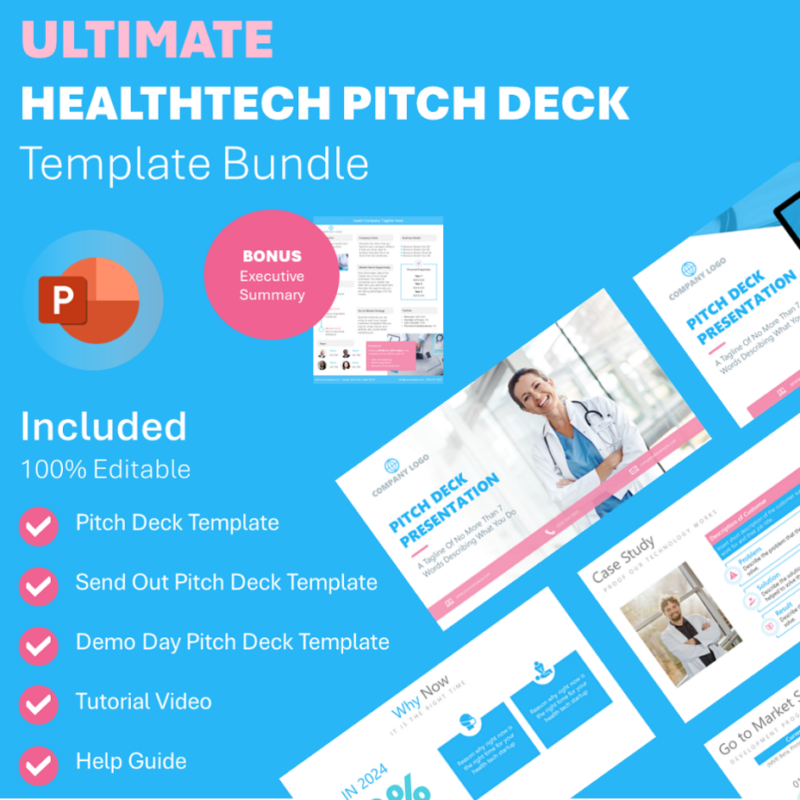 Ultimate HealthTech Pitch Deck Template Bundle
