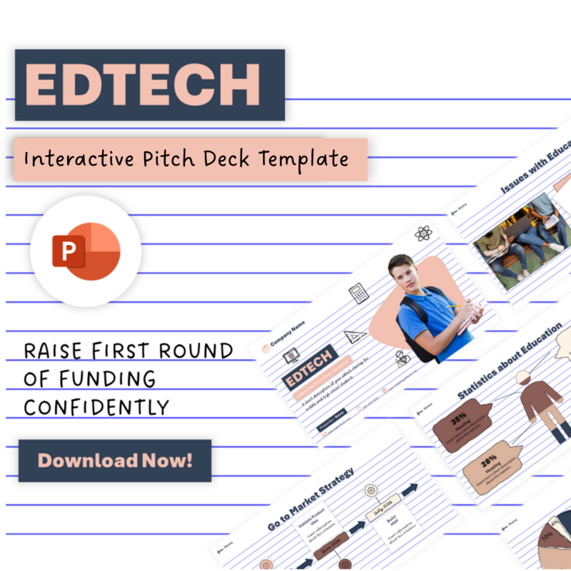 Edtech Educational Technology Startup PowerPoint pitch deck template