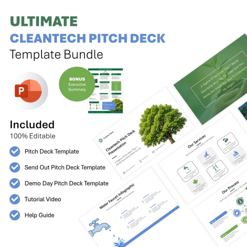 Cleantech Pitch Deck Template for Startups