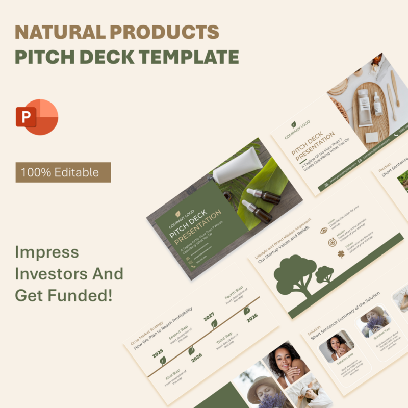 Natural Products Pitch Deck Template